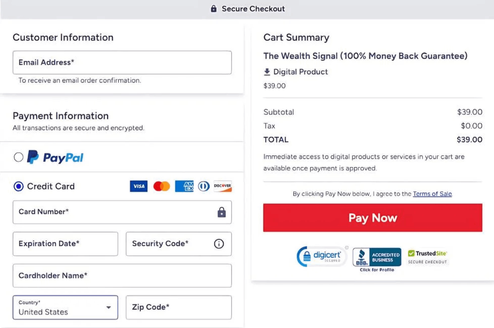 The Wealth Signal Price 